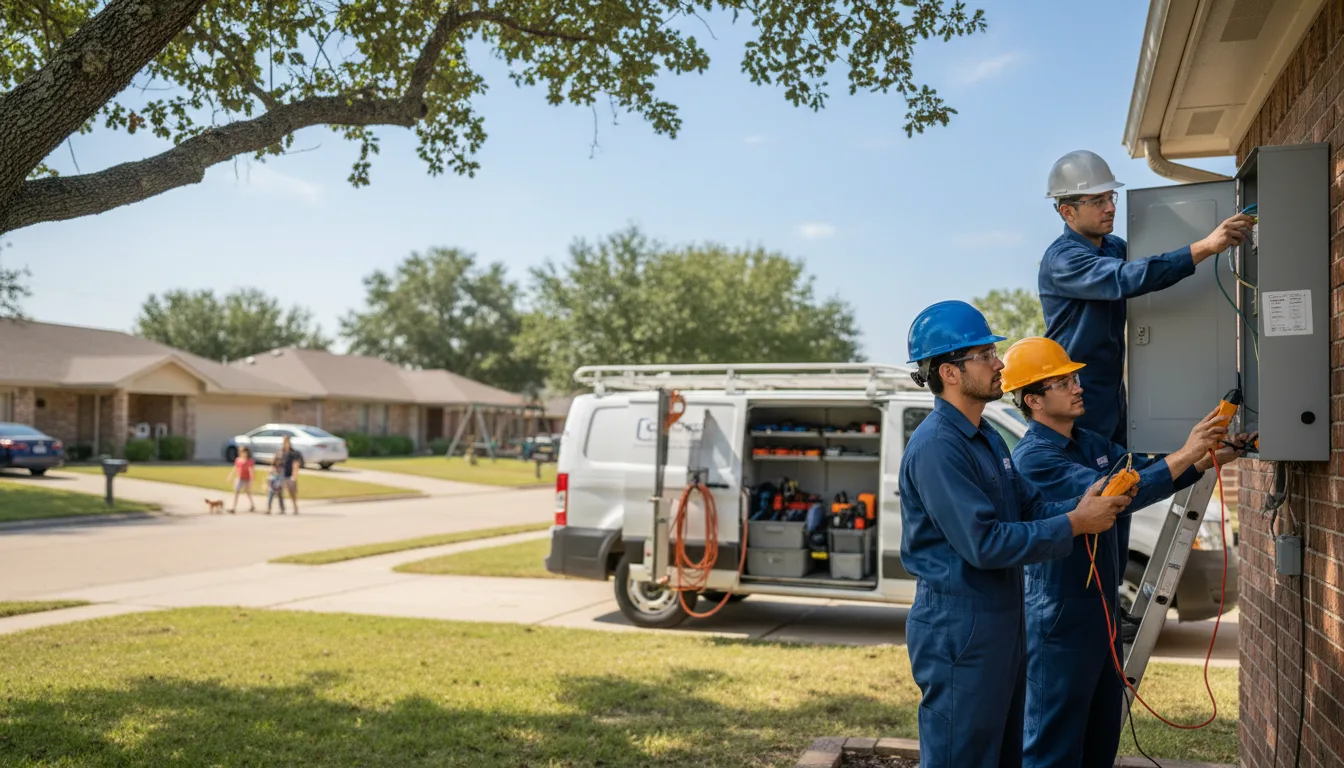 Certified electrician providing emergency electrical services in Trade, TN